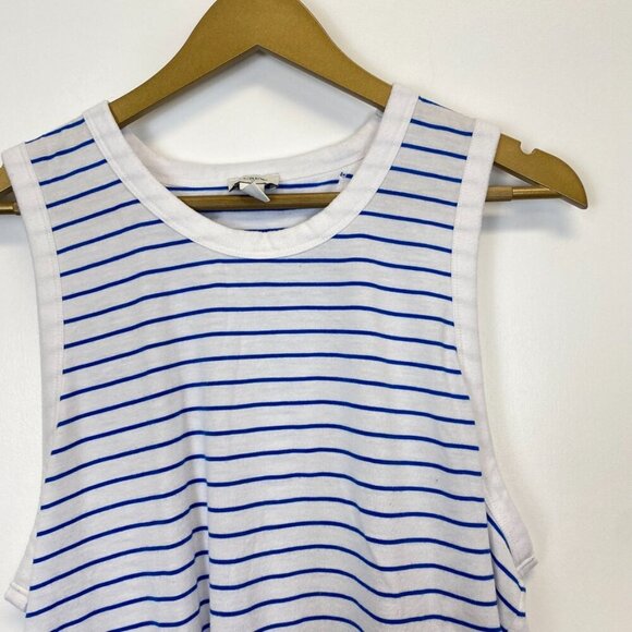 J. Crew Blue and White Striped Back Knot Tank Top - Picture 8 of 13
